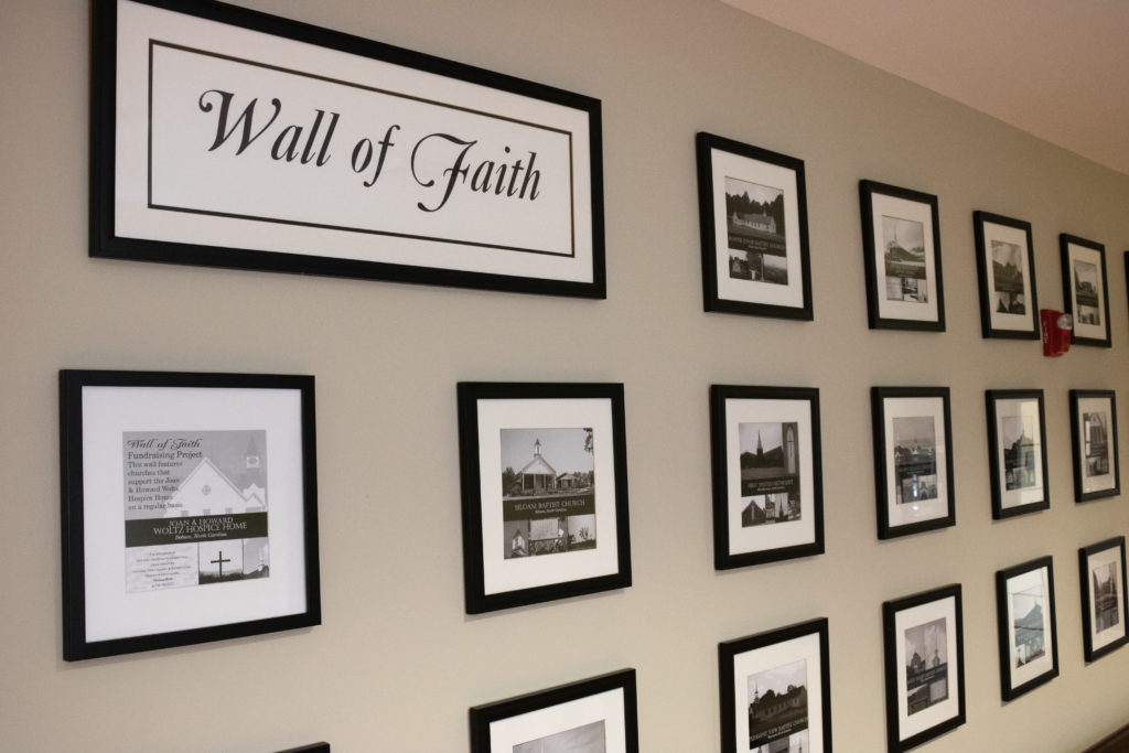 Wall of Faith inside Mountain Valley Hospice.