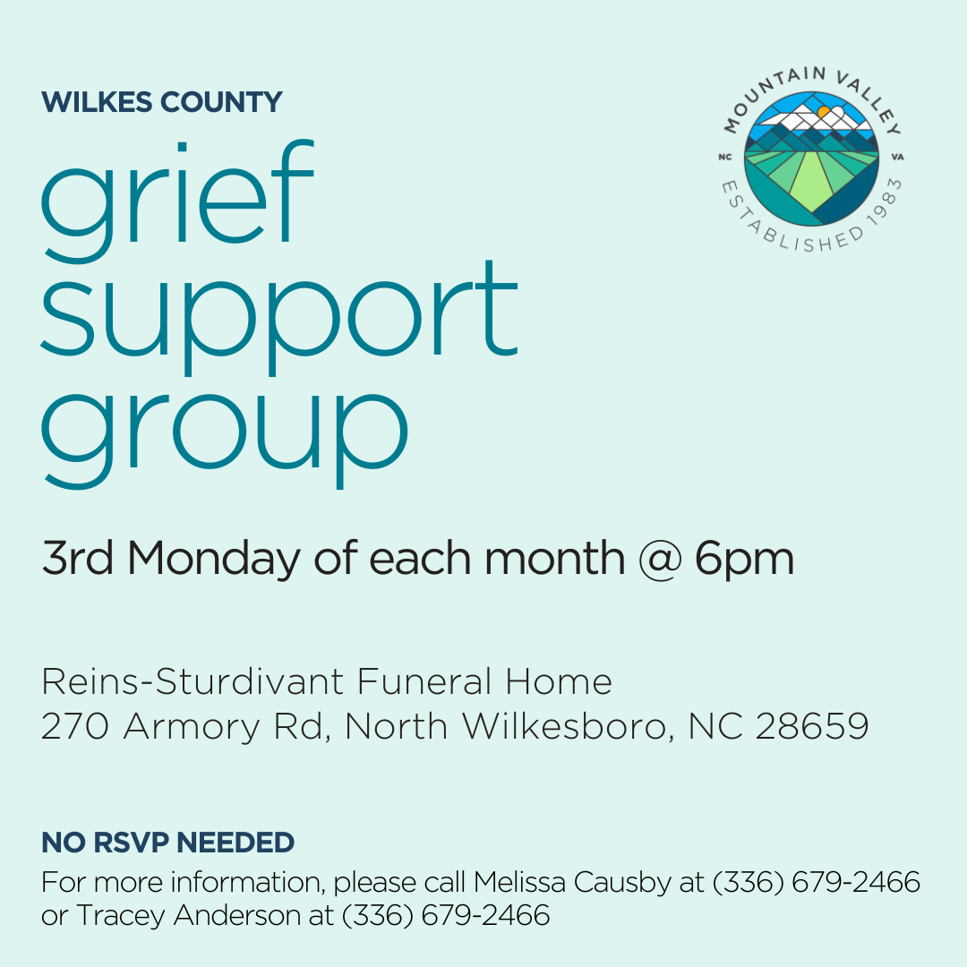 Grief Support Group - N. Wilkesboro | Mountain Valley Hospice and ...